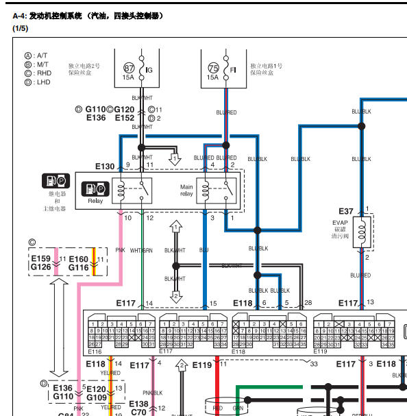 2014年铃木吉姆尼M13A发动机电路图