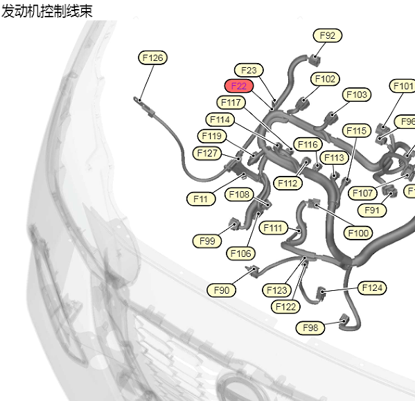 2021年日产轩逸发动机电脑接地点位置
