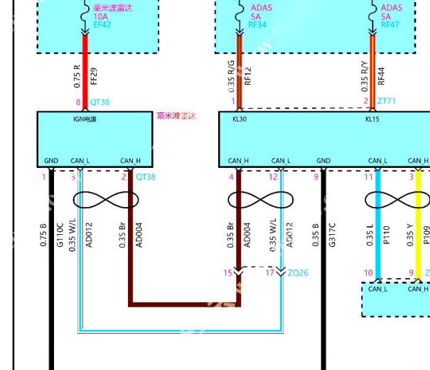 2023年理想L9 毫米波雷达电路图