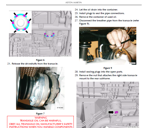 2005-2016年阿斯顿马丁vantage变速箱维修手册
