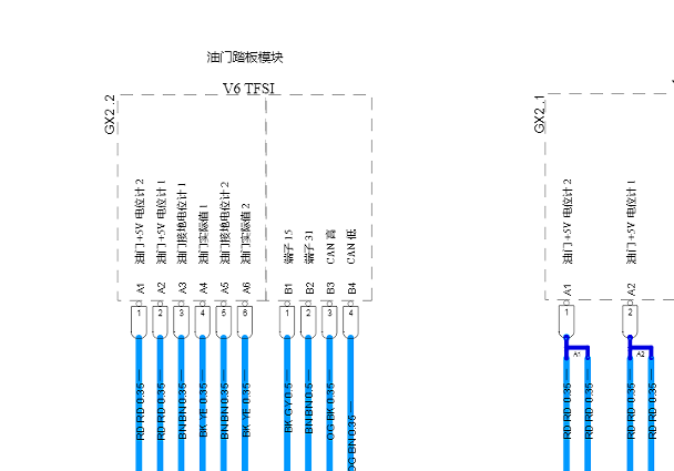 2017年保时捷帕拉梅拉油门踏板电路图资料