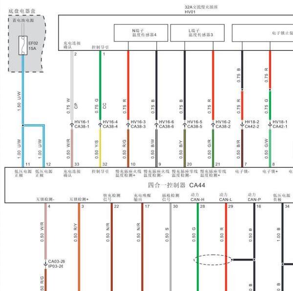 2021年金杯海狮X30L EV充电系统电路图