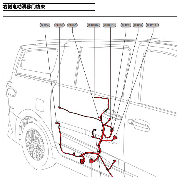 2019年大通G20右侧中门线束插头