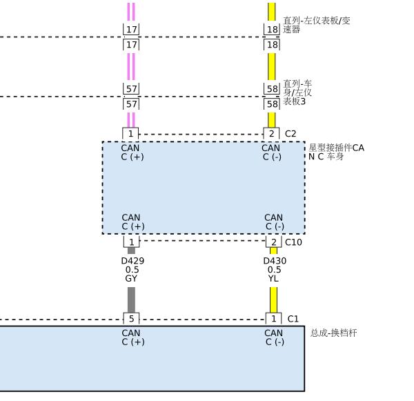 2017年吉普自由光换挡杆电路图