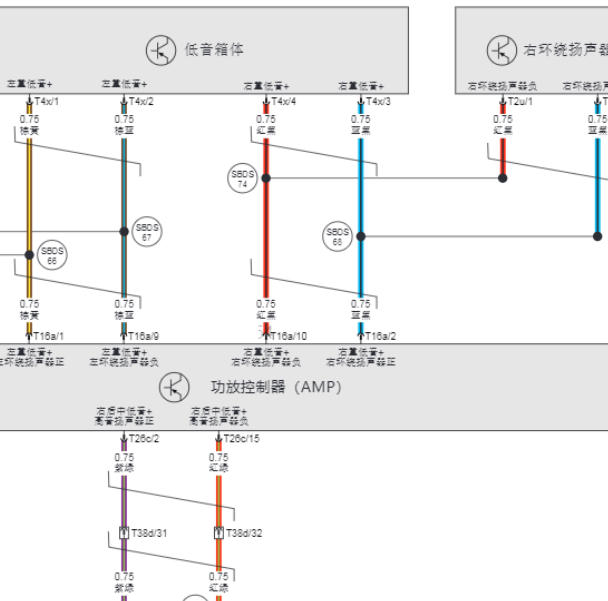 2026年北京BJ40标准版音响主机电路图