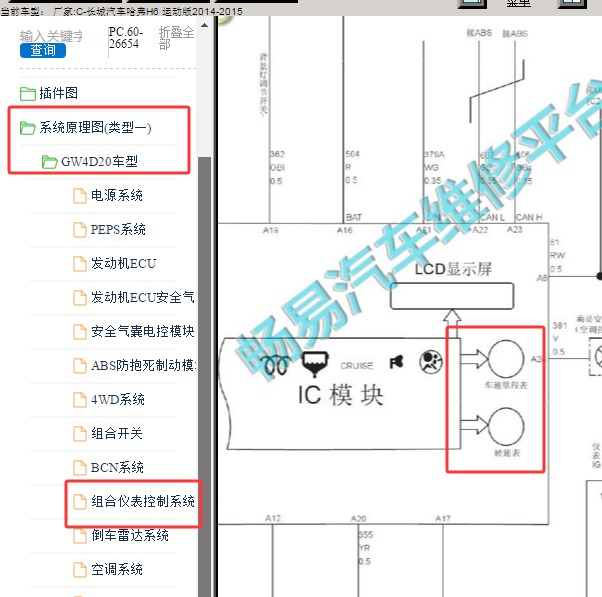 2014年长城哈弗H6运动版码表电路图