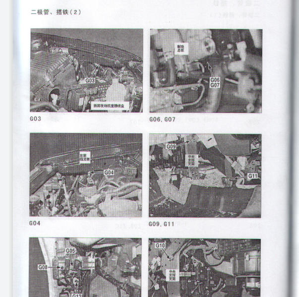 2005年现代雅科仕机舱搭铁点位置