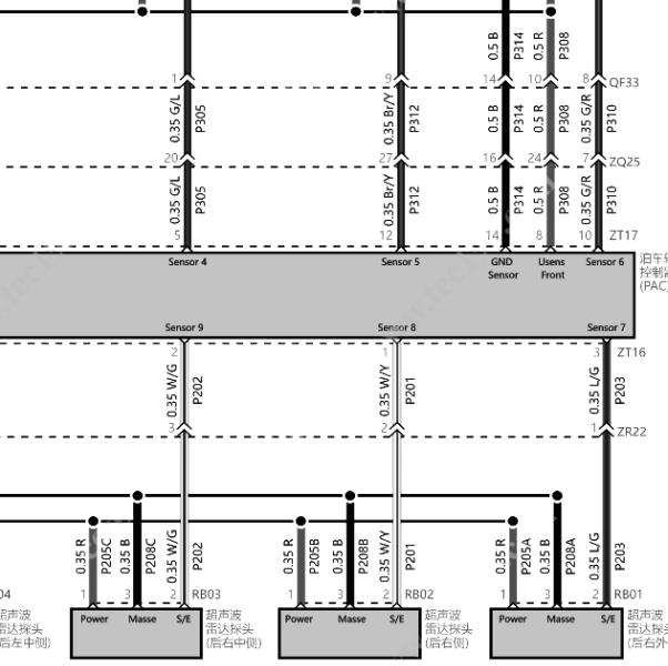 2023年理想L9雷达电路图