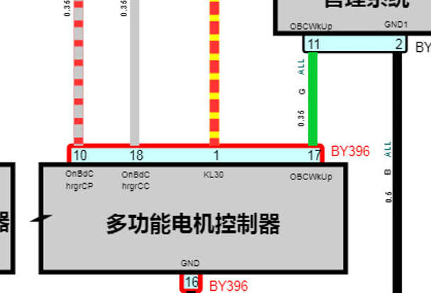 2025年荣威D6多合一电机控制器电路图