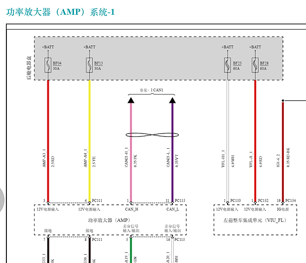 2024年享界S9娱乐音响电路图和针脚资料
