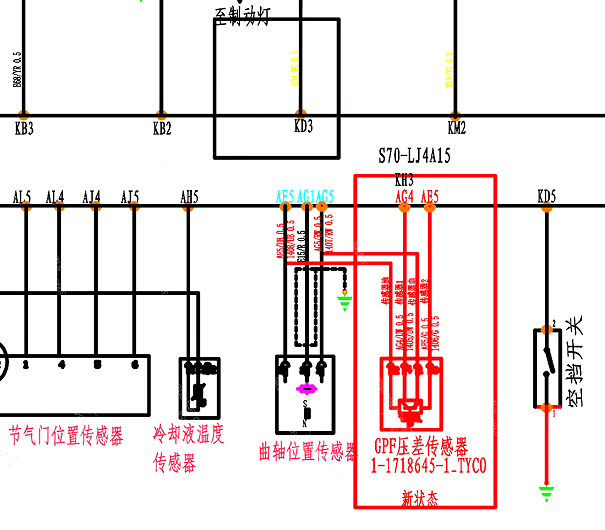 2020年跃进福星S70发动机电路图和针脚资料