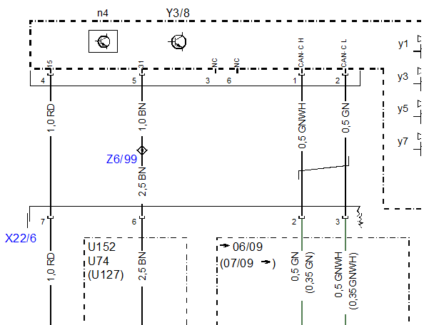 2006年奔驰ML350变速箱和ABS电路图