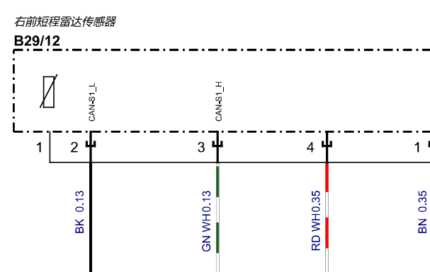 2026年奔驰GLC 260L 前雷达电路图资料