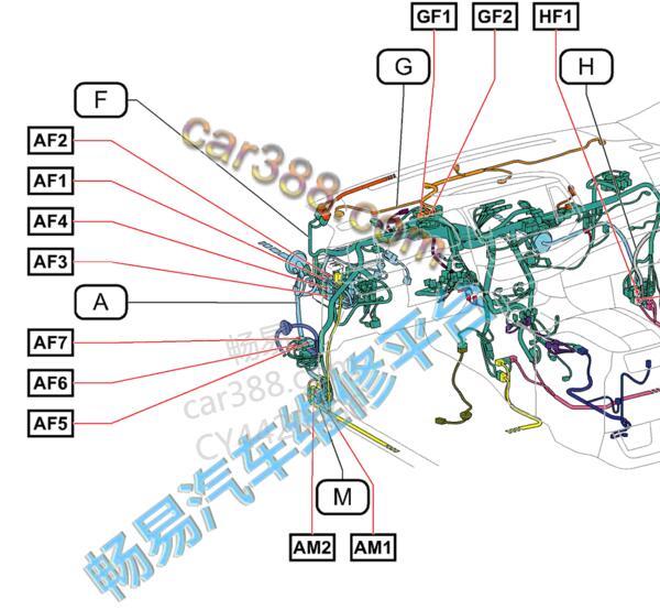 2015年丰田汉兰达AM1插头位置