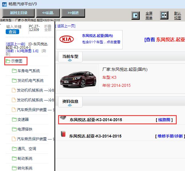 2014-2015年起亚K3电路图