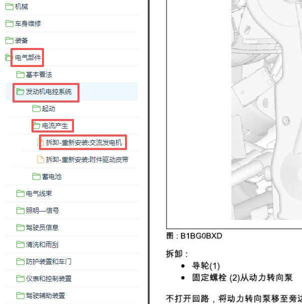 2009-2011年雪铁龙世嘉发电机拆装