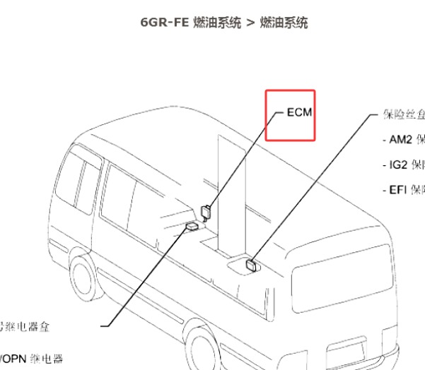 2013年丰田柯斯达发动机位置和针脚资料