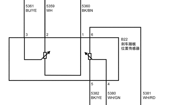 2015年别克GL8 刹车灯开关电路图