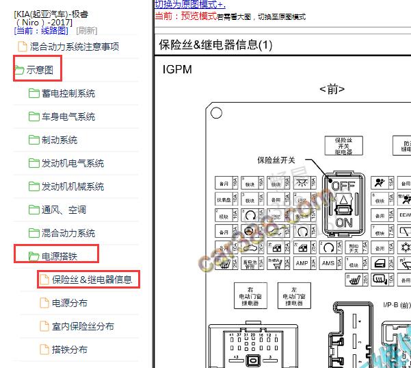 2017年起亚极睿保险继电器位置