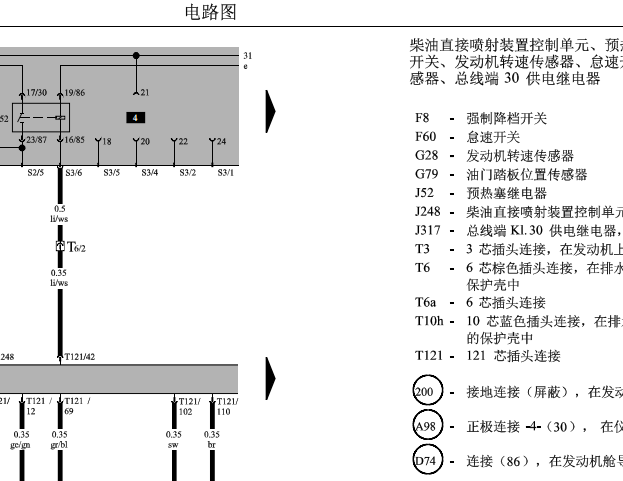 2003年大众宝来发动机电路图资料