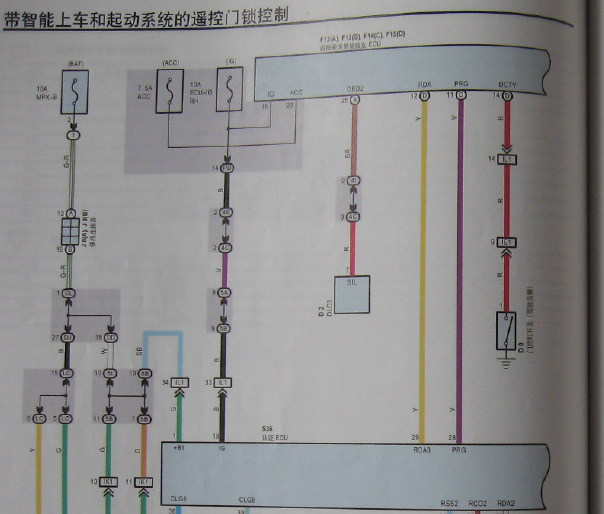 2007年丰田皇冠智能钥匙电路图