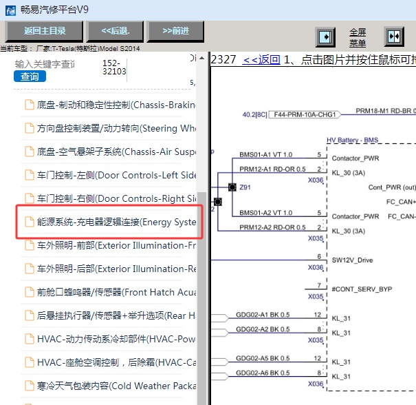2014年特斯拉 Model S 电池包电路图