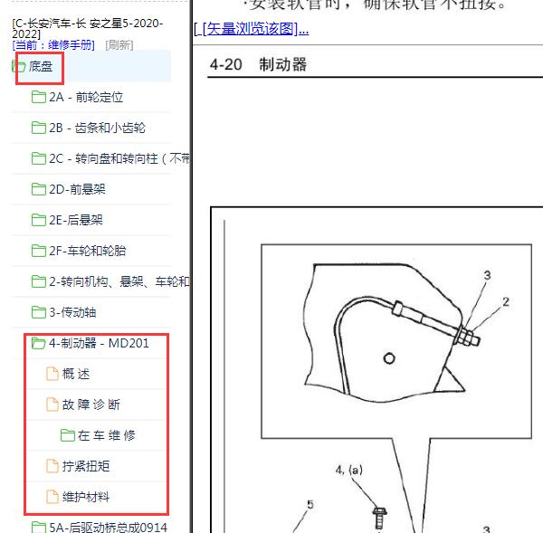 2020年长安之星5 ABS系统维修资料