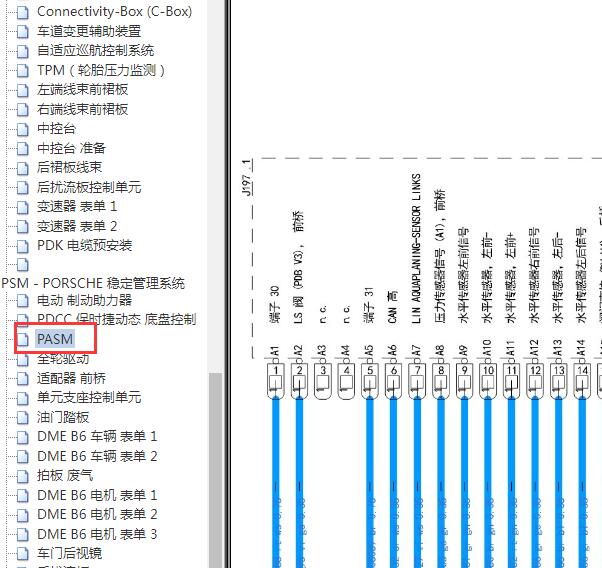 2020年保时捷Carrera PASM电路图