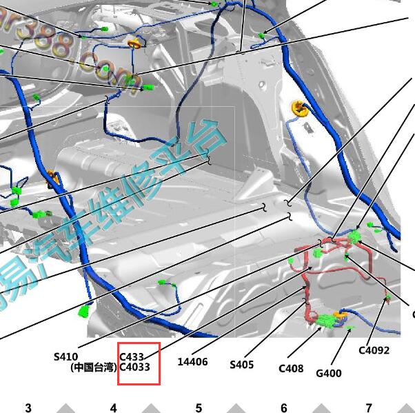 2020-2021年福特福克斯油泵模块位置