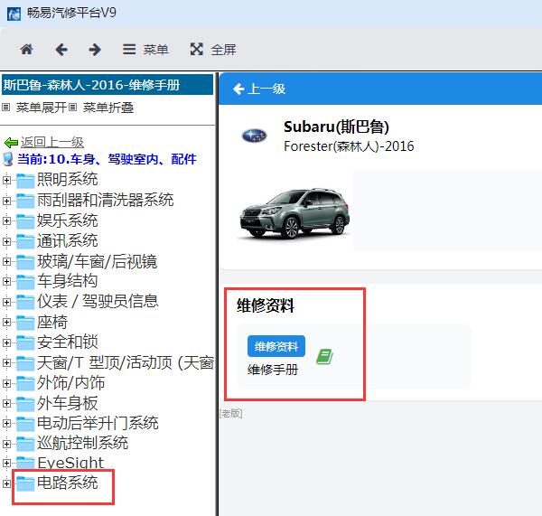 2016年斯巴鲁森林人电路图