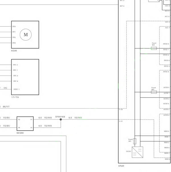 2021年极氪001电动发电机模块（MGM)电路图