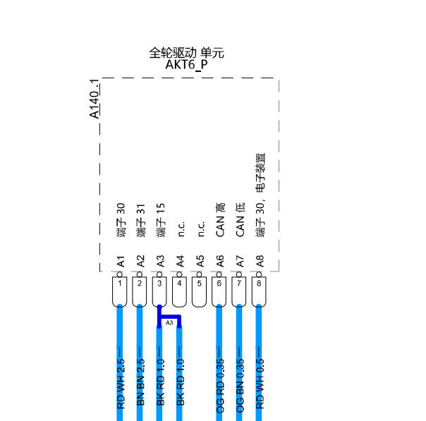 2014年保时捷卡宴分动箱电路图