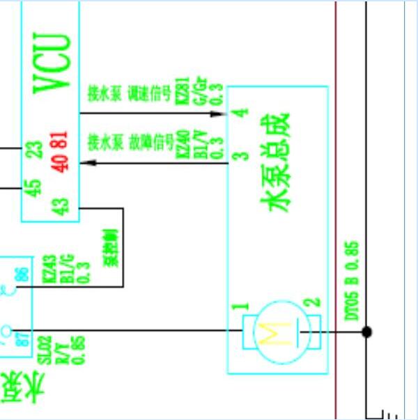 2020年瑞驰EC35冷却系统电路图