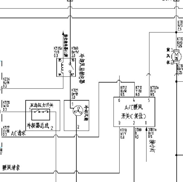 2018年东风小康EC36冷却系统电路图