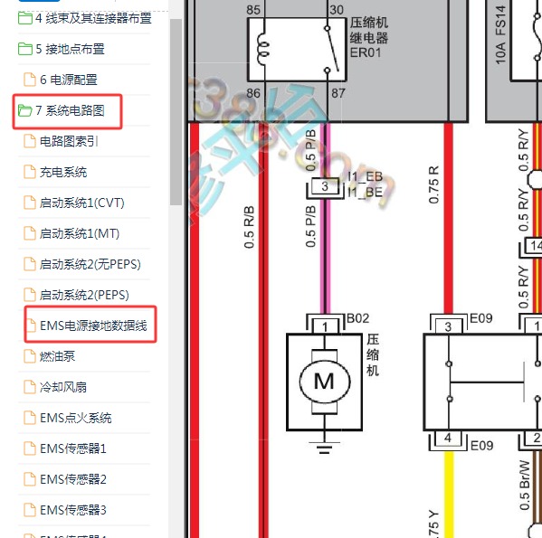 2021年江淮思皓A5 空调压缩机电路图