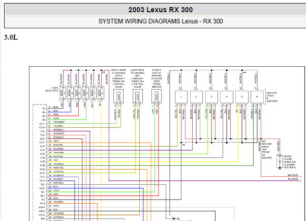 2003年雷克萨斯RX300发动机电路图资料