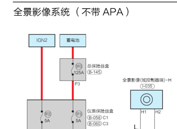2021年奇瑞星途凌云低配版全景影像电路图