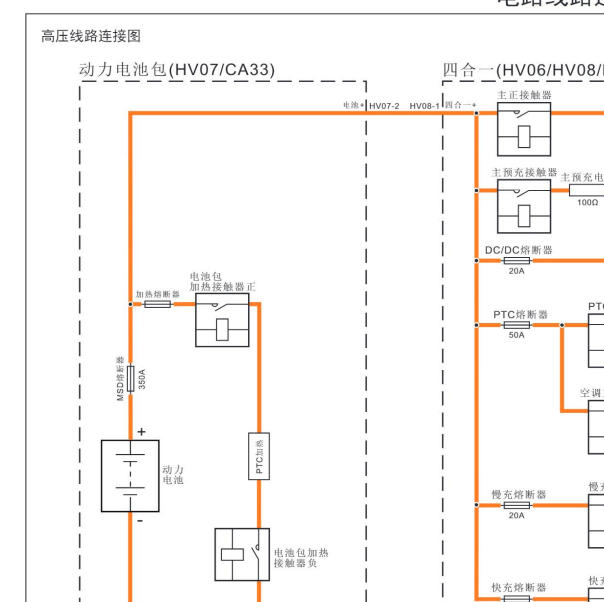2021年华晨鑫源海狮X30L EV高压系统电路图