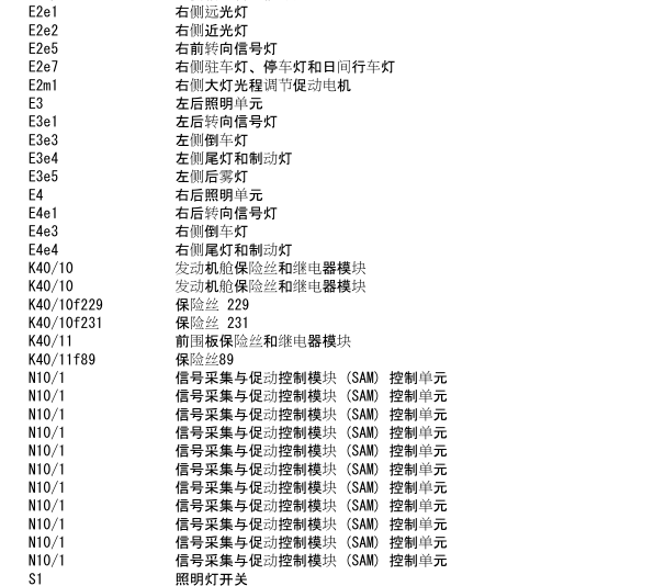 2017年奔驰威霆尾灯电路图