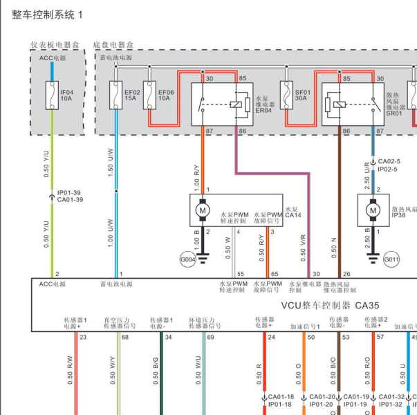 2021年华晨鑫源海狮X30LEV VCU电路图