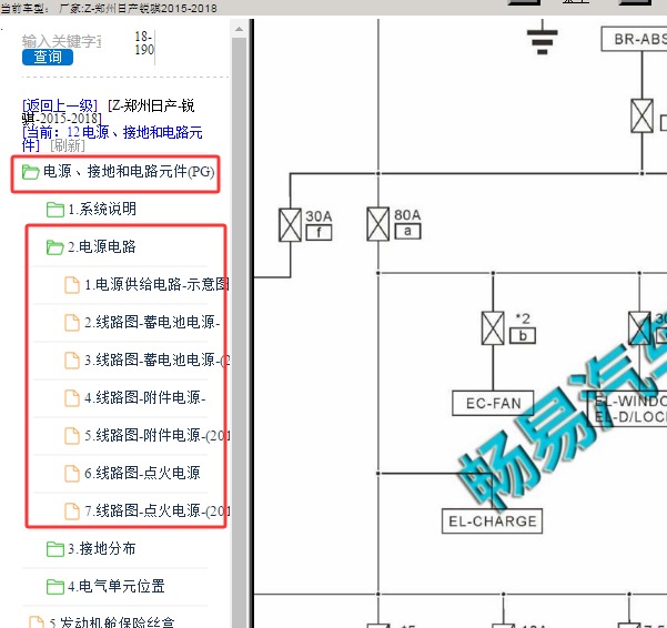 2015年郑州日产锐骐保险丝电路图