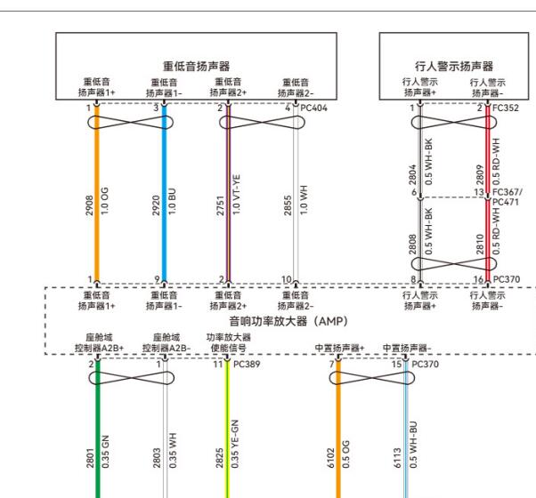 2025年尚界H5声响功放电路图